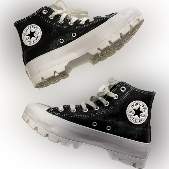 Converse Shoes - Black Chuck Taylor Converse All Star platform high tops